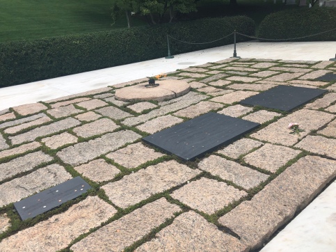 Kennedy family memorial grave site with Eternal Flame, Arlington National Cemetery