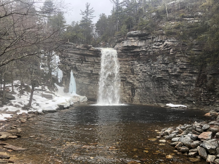 Awosting Falls, frozen waterfall, Minnewaska Preserve, New York