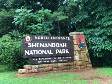 North entrance Sign for Shenandoah National park, VA