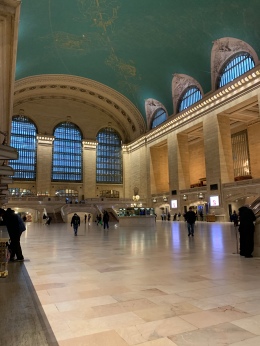 Inside Grand Central Station, NYC, Friday rush hour during Covid 19 quarantine