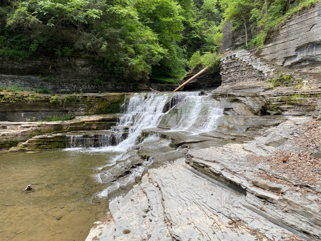 Devil's Kitchen waterfall along the gorge trail, Enfield Glen, Robert H Treman State Park, Ithaca, New York